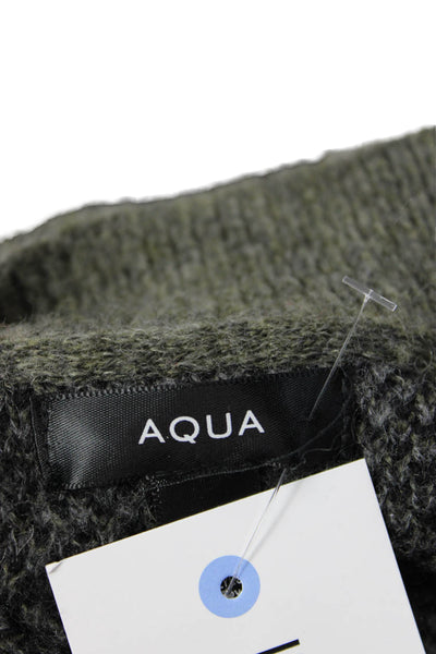 Aqua Unisex Cardigan Sweater Black Camo V Neck Button Long Sleeve Size XS