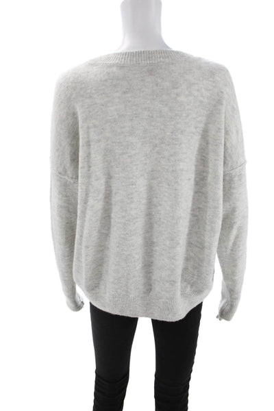 Vince Camuto Unisex Gray Heart Graphic Pullover Sweaters Size S