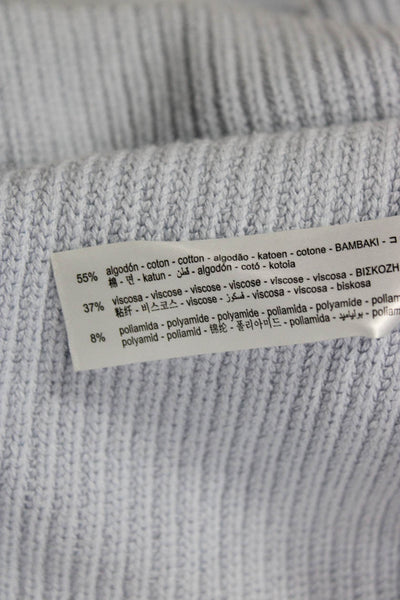 Zara Unisex Sweater Vest V-Neck Light Blue Cotton Viscose Size S