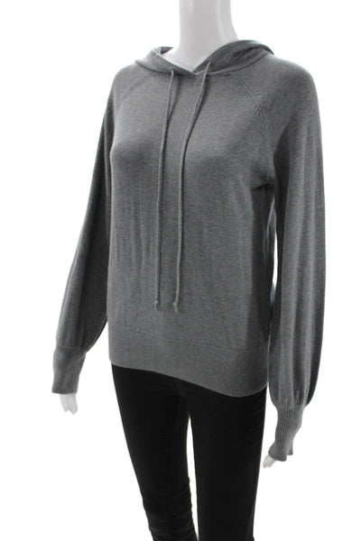 Who What Wear Womens Gray Pullover Hoodie Drawstring Long Sleeve Size S