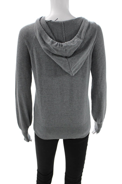 Who What Wear Womens Gray Pullover Hoodie Drawstring Long Sleeve Size S