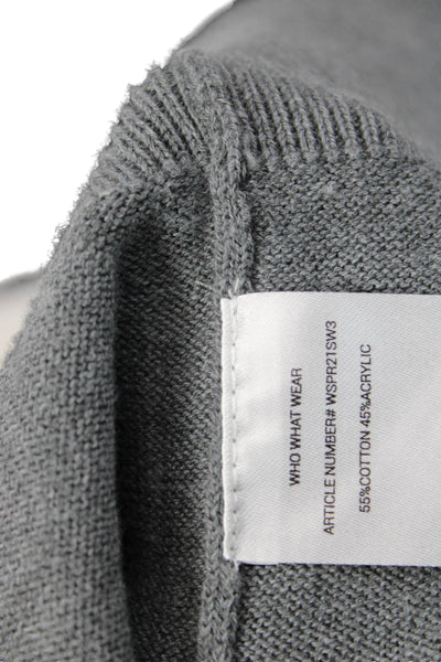 Who What Wear Womens Gray Pullover Hoodie Drawstring Long Sleeve Size S