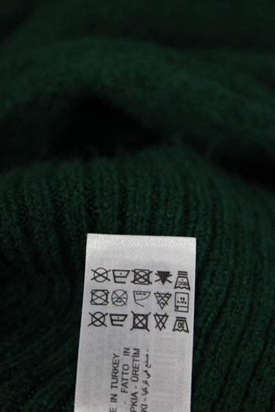 Zara Unisex Green Turtleneck Pullover Sweater Long Sleeve Acrylic Blend Size S
