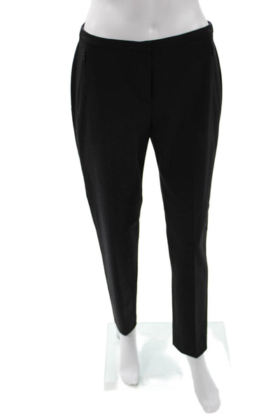 Elie Tahari Women Ankle Dress Pants Black Wool Blend Hook & Eye Size 4