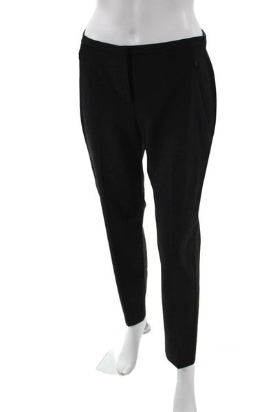 Elie Tahari Women Ankle Dress Pants Black Wool Blend Hook & Eye Size 4