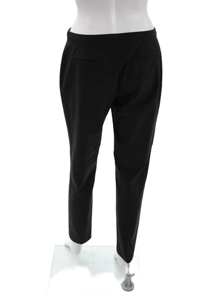 Elie Tahari Women Ankle Dress Pants Black Wool Blend Hook & Eye Size 4