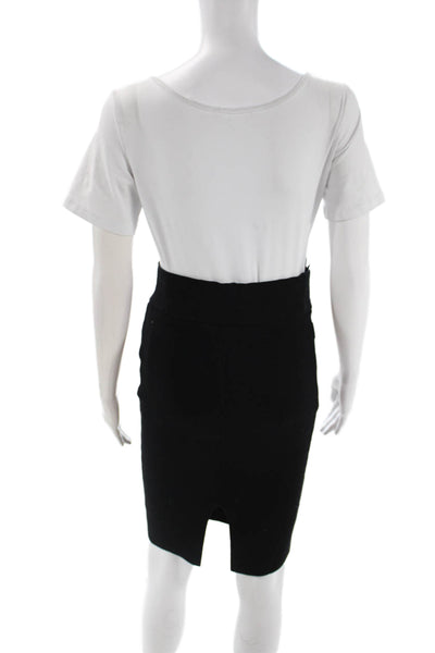Milly Womens Straight Pencil Skirt Black Size S