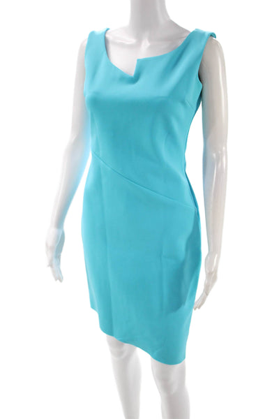 L'Momo Women Sheath Dress Light Blue Sleeveless Zip Size 6