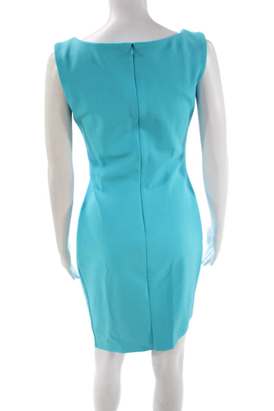 L'Momo Women Sheath Dress Light Blue Sleeveless Zip Size 6