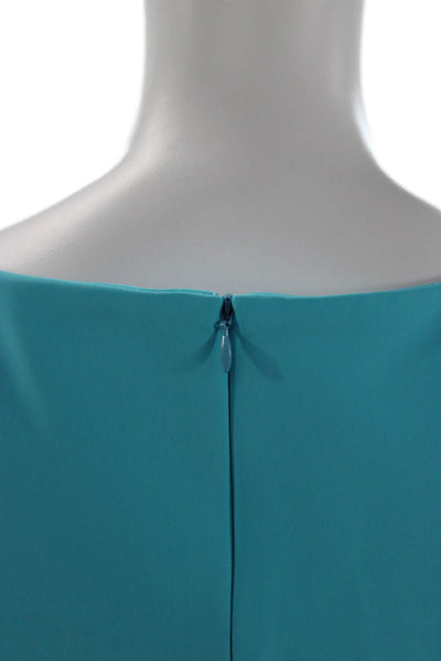L'Momo Women Sheath Dress Light Blue Sleeveless Zip Size 6