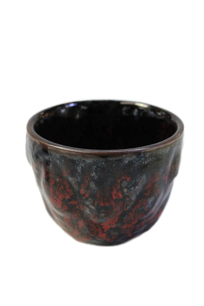 Bottega Veneta Unisex Adults Abstract Ceramic Yunomi Bowls Set of 2 Black