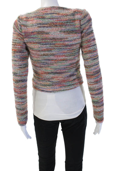 Majorelle Unisex Cardigan Multi Color Striped V Neck Long Sleeve Size XS