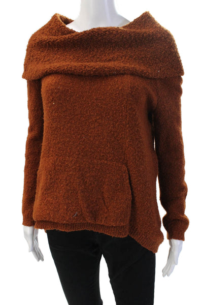 Angel Of The North Unisex Pullover Sweater Brown Bohemian Long Sleeve Size 2XS
