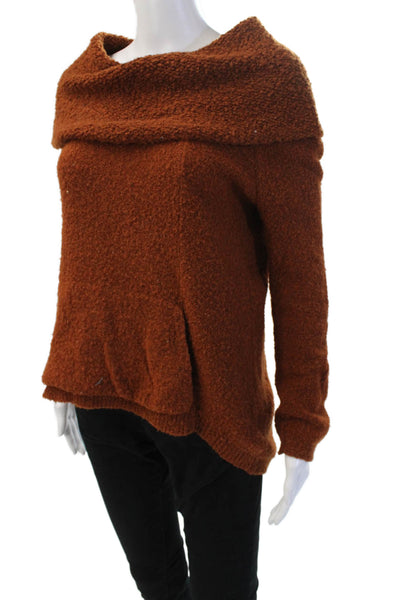 Angel Of The North Unisex Pullover Sweater Brown Bohemian Long Sleeve Size 2XS