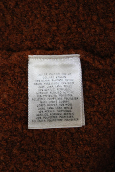 Angel Of The North Unisex Pullover Sweater Brown Bohemian Long Sleeve Size 2XS