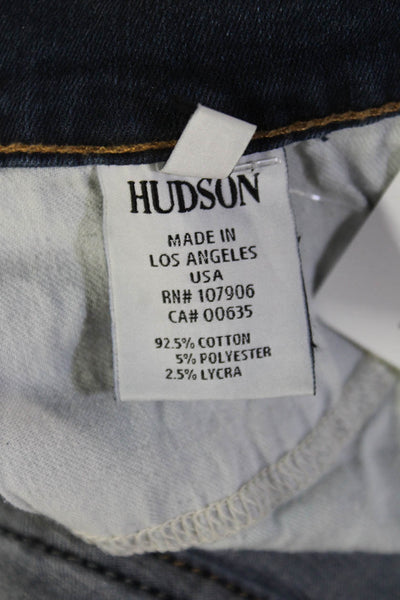 Hudson Womens Skinny Ankle Jeans Dark Blue Size 27