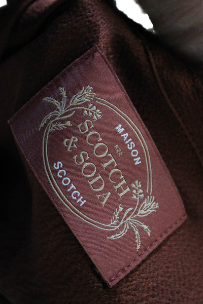 Scotch & Soda Women Brown Long Sleeve Button-Up Blouse Size S
