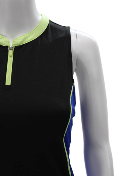 JoFit Womens Sleeveless Jersey Tank Mock Neck Black Size XL