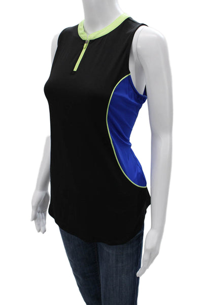 JoFit Womens Sleeveless Jersey Tank Mock Neck Black Size XL