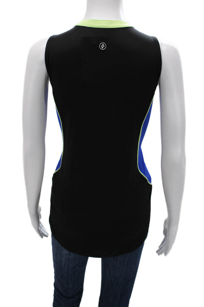 JoFit Womens Sleeveless Jersey Tank Mock Neck Black Size XL