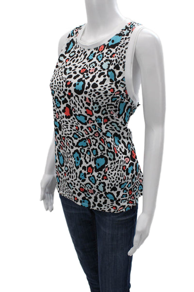 Tail Womens Black Animal Print Basic Sleeveless Round Neck Tank Size XL