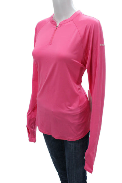 JoFit Womens Basic Pink Mock Neck Long Sleeve Zip Top Size XL