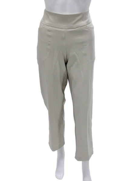 Tail Women Cropped Ankle Beige Pants 90% Polyester 10% Spandex Size 16