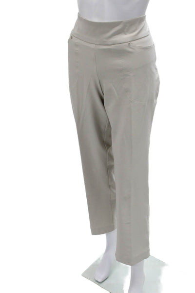Tail Women Cropped Ankle Beige Pants 90% Polyester 10% Spandex Size 16