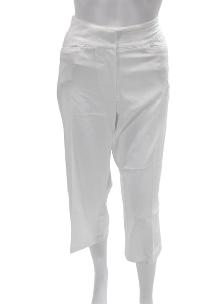 Tail Womens Cropped Dress Pants White Polyester Spandex Size 14