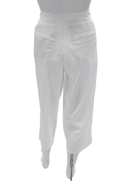 Tail Womens Cropped Dress Pants White Polyester Spandex Size 14