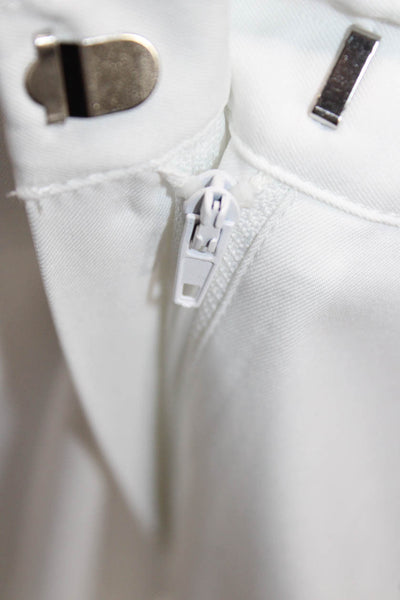 Tail Womens Cropped Dress Pants White Polyester Spandex Size 14