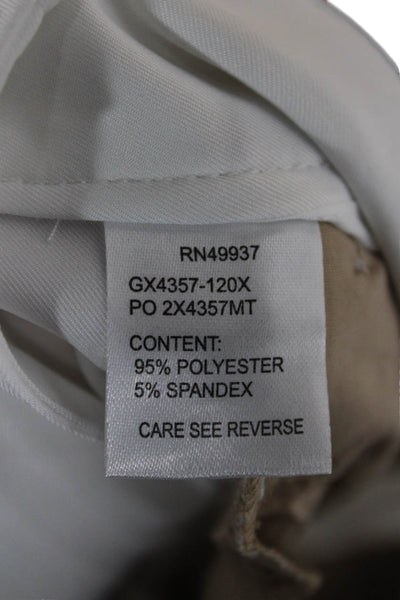 Tail Womens Cropped Dress Pants White Polyester Spandex Size 14