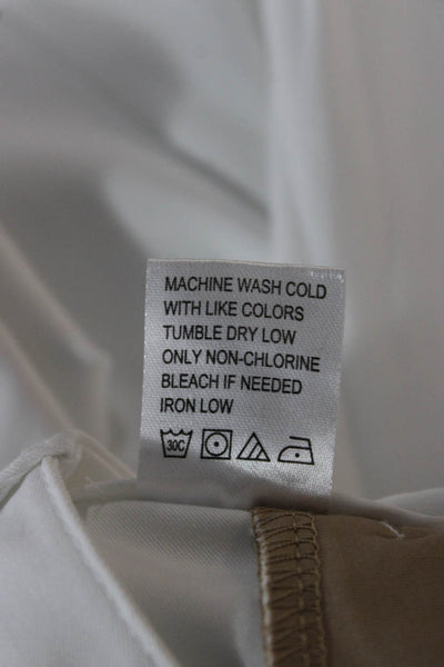 Tail Womens Cropped Dress Pants White Polyester Spandex Size 14