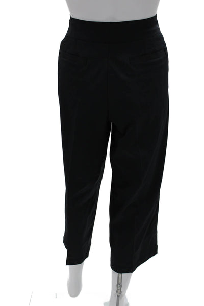 Tail Women Cropped Dress Pants Black Zip 95% Polyester 5% Spandex Size 14 Tall