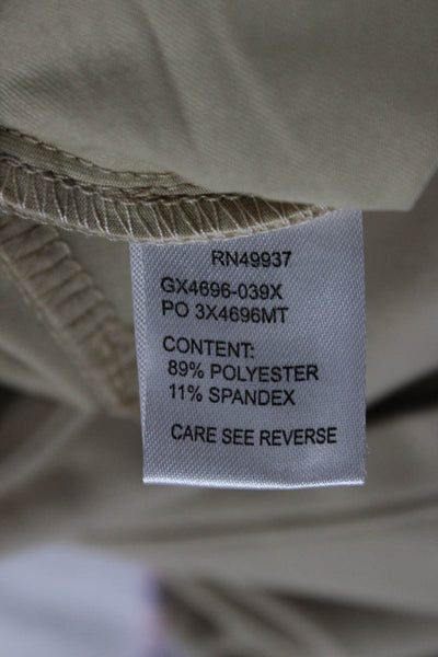 Tail Womens Dress Pants Khakis Beige Polyester Spandex Inseam 30 Size 14