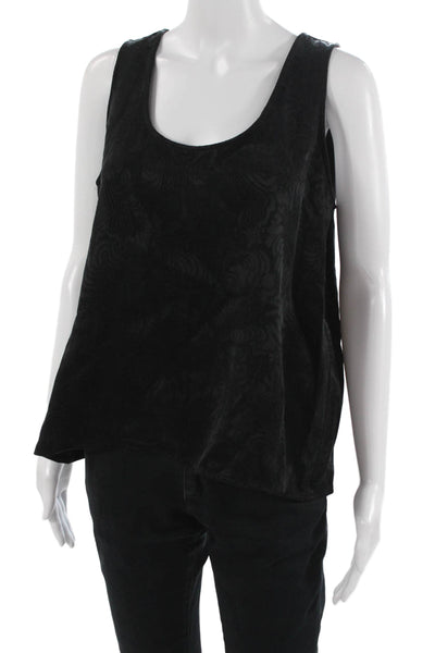 Momoni Womens Basic Black Sleeveless Tank Round Neck Size 42