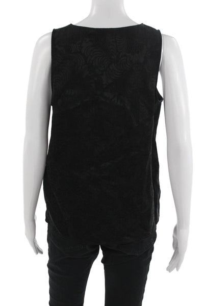 Momoni Womens Basic Black Sleeveless Tank Round Neck Size 42
