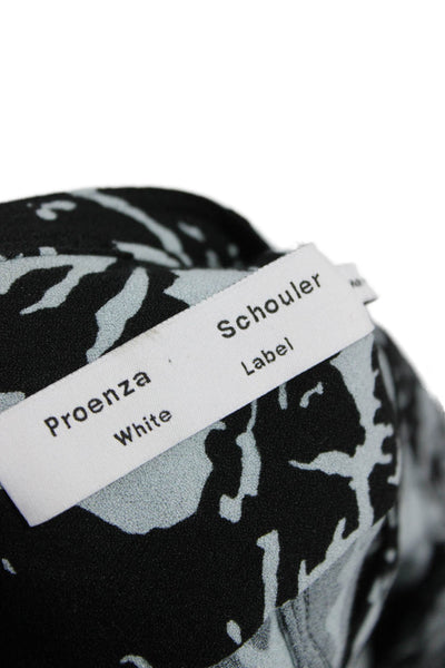Proenza Schouler White Label Womens Black Sleeveless Button Up Blouse Size 8