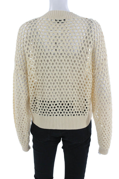 LNA Unisex Beige V-Neck Cardigan Long Sleeve Size S