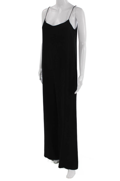 Theory Womens Jumpsuit One-Piece Black Scoop Neck Sleeveless Size 6