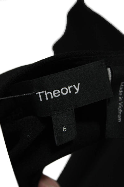 Theory Womens Jumpsuit One-Piece Black Scoop Neck Sleeveless Size 6