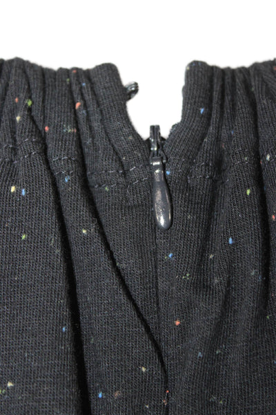 Something Navy Women Jumpsuit Black Geometric Sleeveless Crew Neck Size 2XS