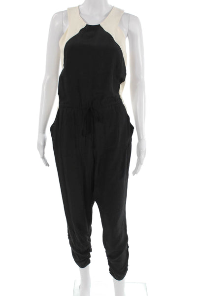 Parker Womens Silk Color Block Jumpsuit Sleeveless Crew Neck Size XS
