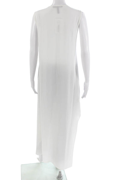 BCBG Max Azria Womens Tunic White V-Neck Sleeveless Designer Size XS