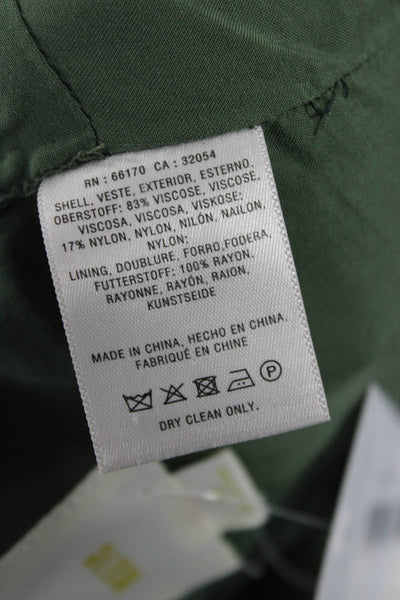 Maeve Anthropologie Women Cropped Sleeveless Tank Green Viscose Size XS