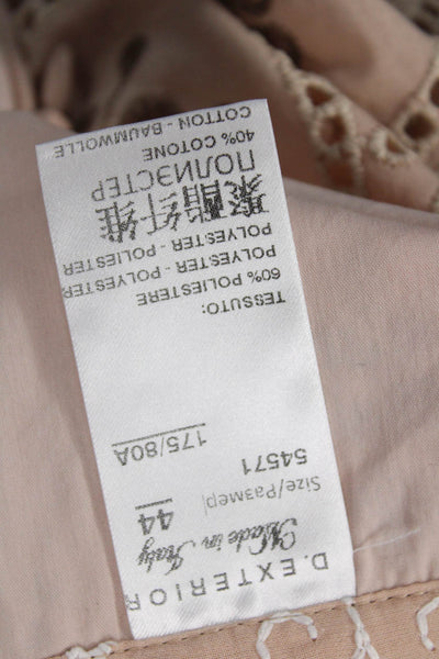 D Exterior Unisex Beige Bohemian Bermuda Shorts Tie Closure Size 44