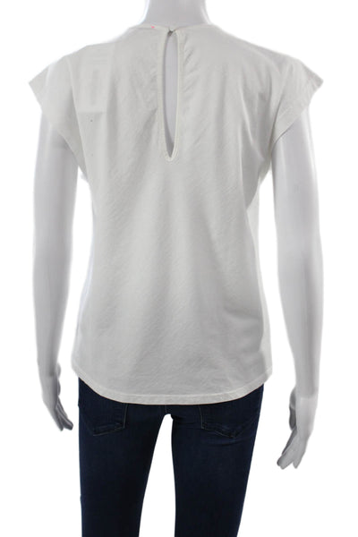 Forte Forte Womens Sleeveless Basic Cotton Round Neck White T-Shirt Size 1