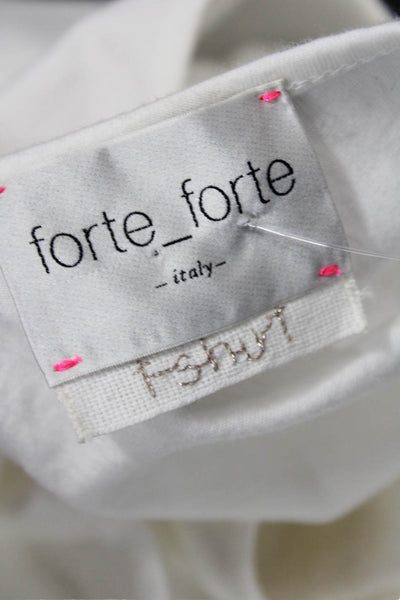 Forte Forte Womens Sleeveless Basic Cotton Round Neck White T-Shirt Size 1