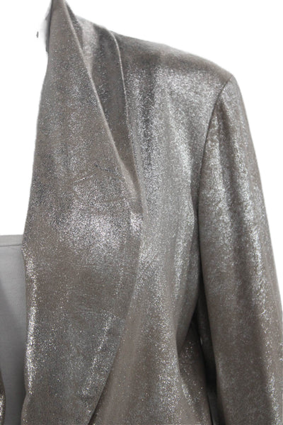 Zara Basic Collection Women Gray 80s Blazer Button Long Sleeve Size XS
