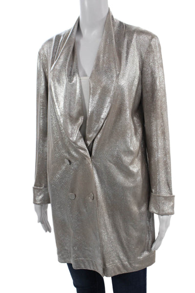 Zara Basic Collection Women Gray 80s Blazer Button Long Sleeve Size XS